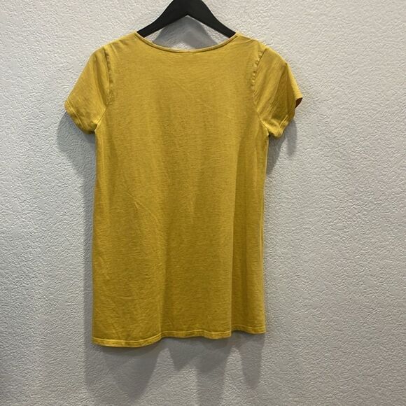 J. Jill PureJill Mustard Orange Brown Scoop Neck Elliptical T Shirt Size XS - Picture 5 of 6